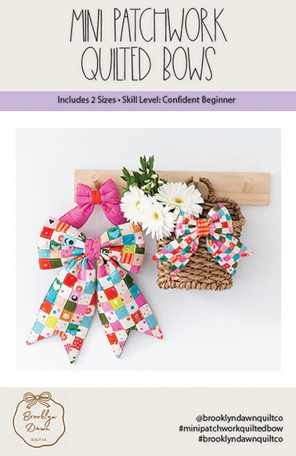 Pattern - Mini Patchwork Quilted Bows (Printed)