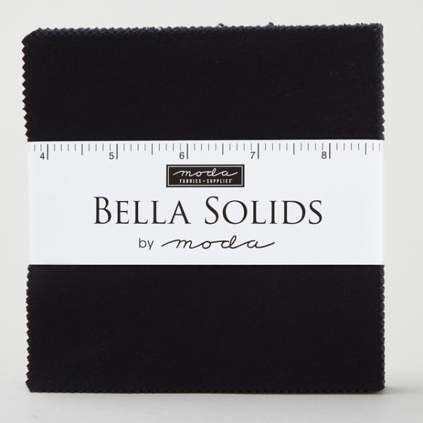 Bella Solids Charm Pack in Black