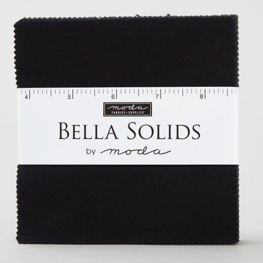 Bella Solids Charm Pack in Black