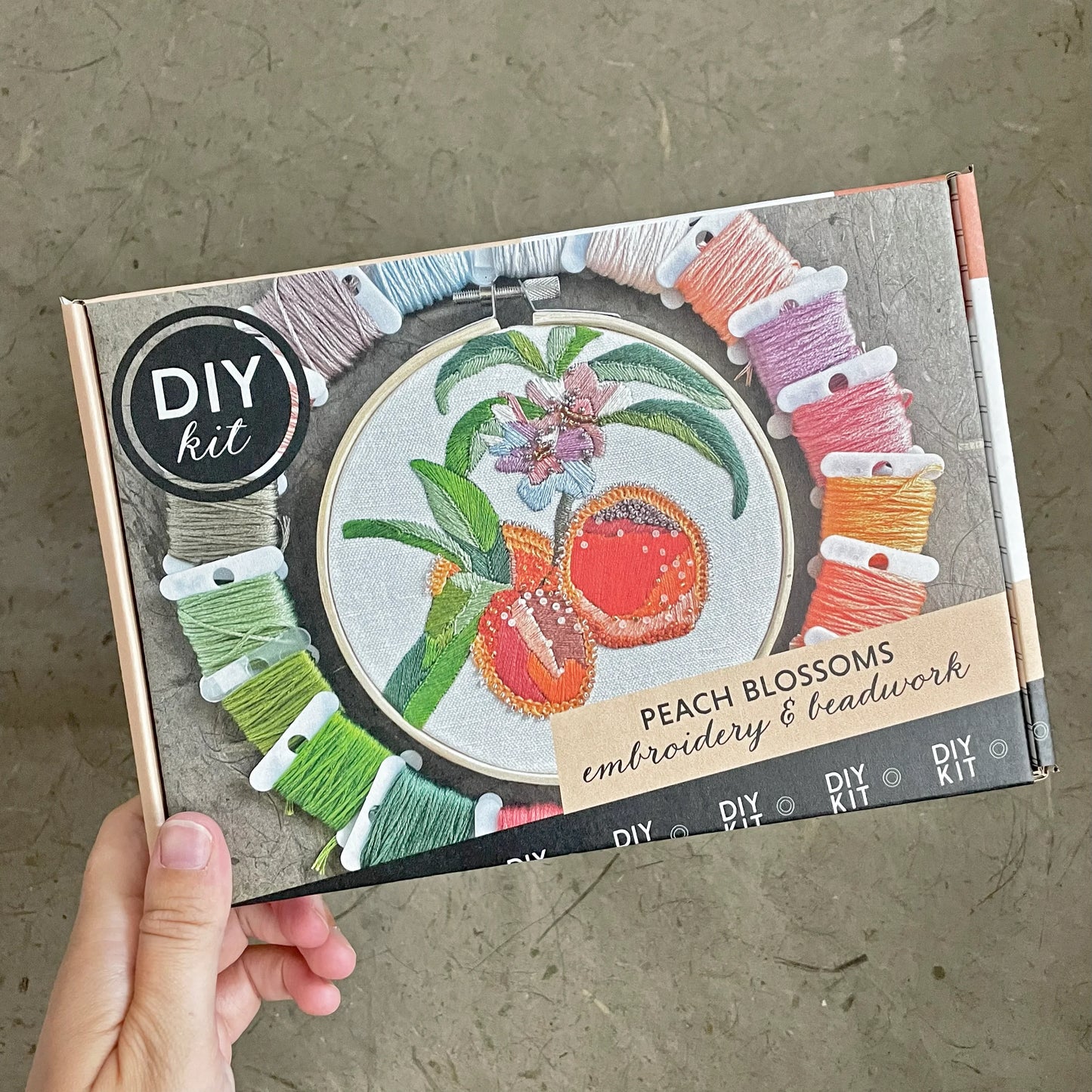 Embroidery & Beadwork Kit - Peach Blossom