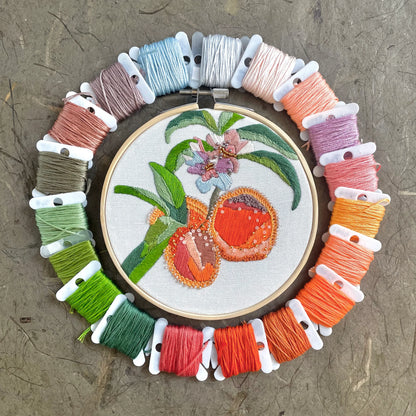 Embroidery & Beadwork Kit - Peach Blossom