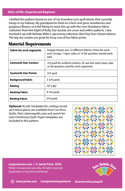 Lee’s Farmhouse Quilt Pattern (PDF)