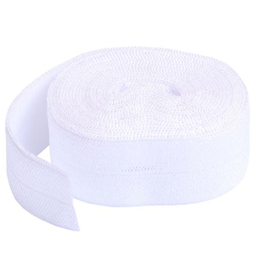 Fold-Over Elastic - White
