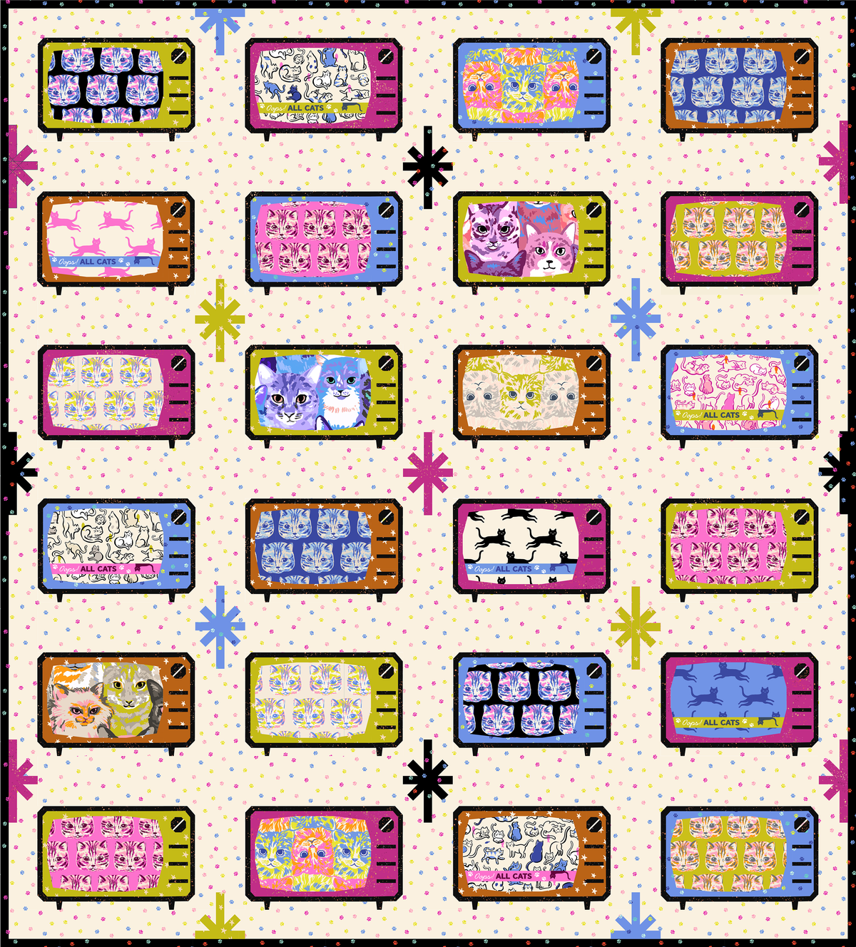 PRE-ORDER: Super Saturday Oops All Cats Quilt Kit