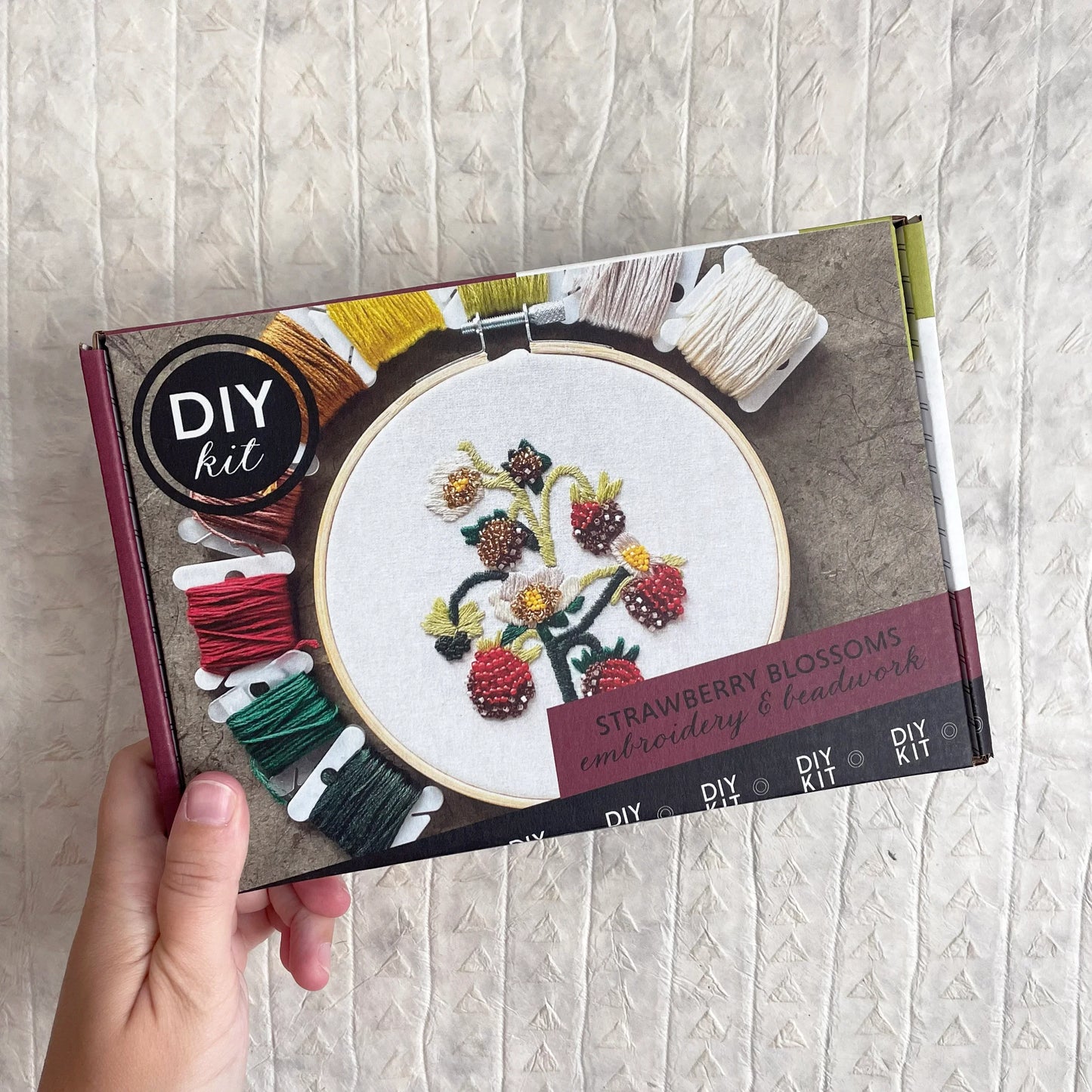 Embroidery & Beadwork Kit - Strawberry Blossom