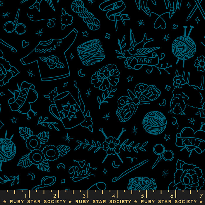 Purl: Yarn Flash in Black (1/2 Yard)