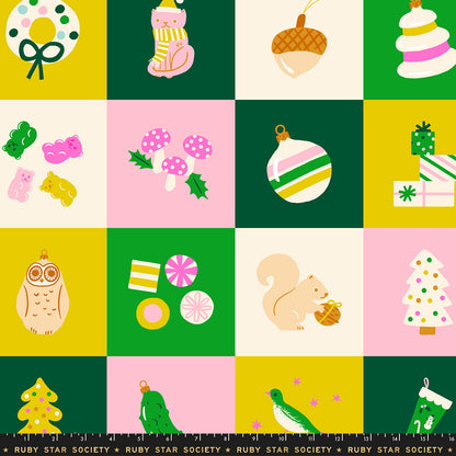 Merry Happy - Panel in Verdant