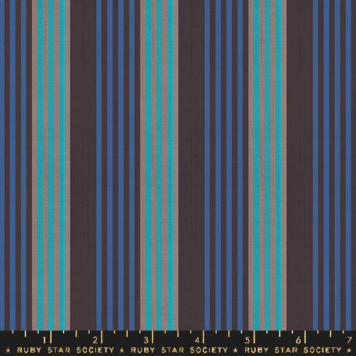 Warp & Weft Ooh Lucky Lucky: Ribbon Stripe in Soft Black