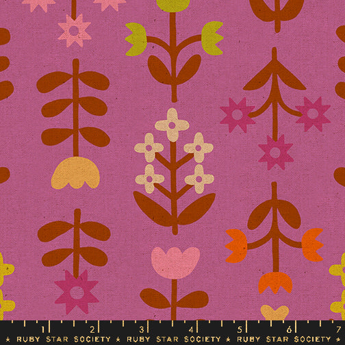 Favorite Flowers: Meadow CANVAS in Wildflower (1 1/4 Yards)