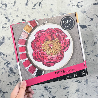 Embroidery & Beadwork Kit - Peony