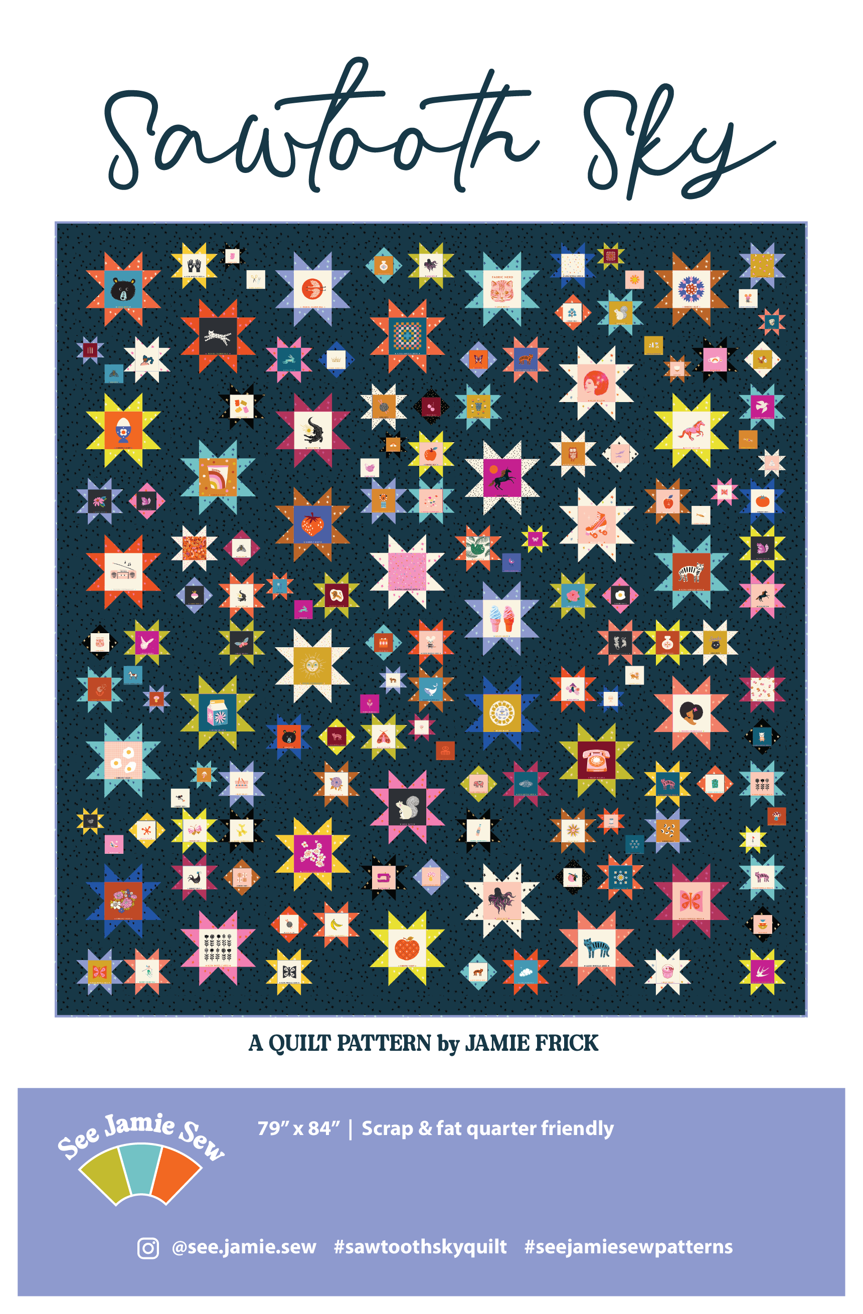 Sawtooth Sky Quilt Pattern (PDF)