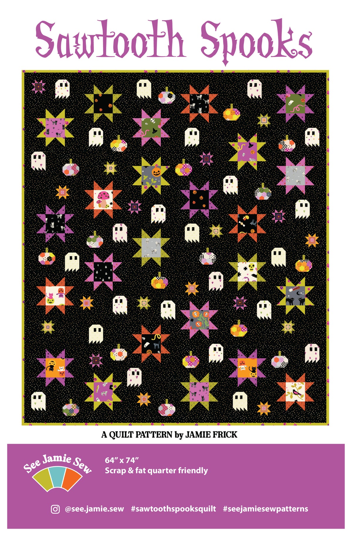 Sawtooth Spooks Quilt Pattern (PDF)