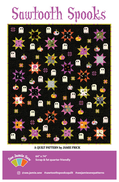 Sawtooth Spooks Quilt Pattern (PDF)