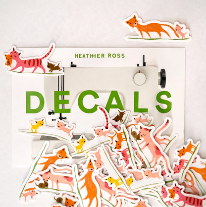 Heather Ross Decals - Cats