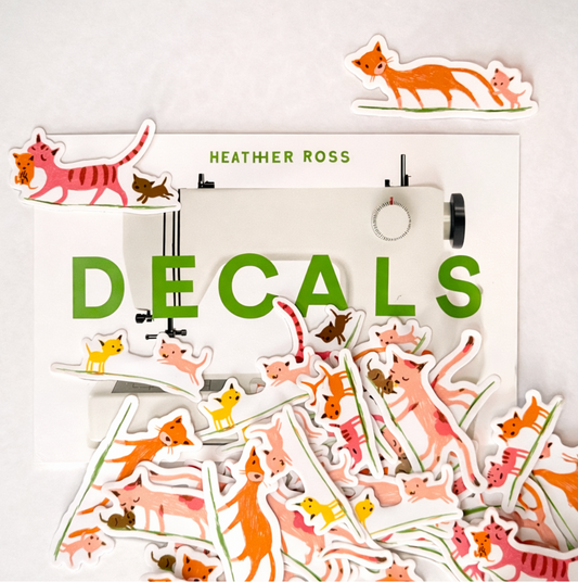 Heather Ross Decals - Cats