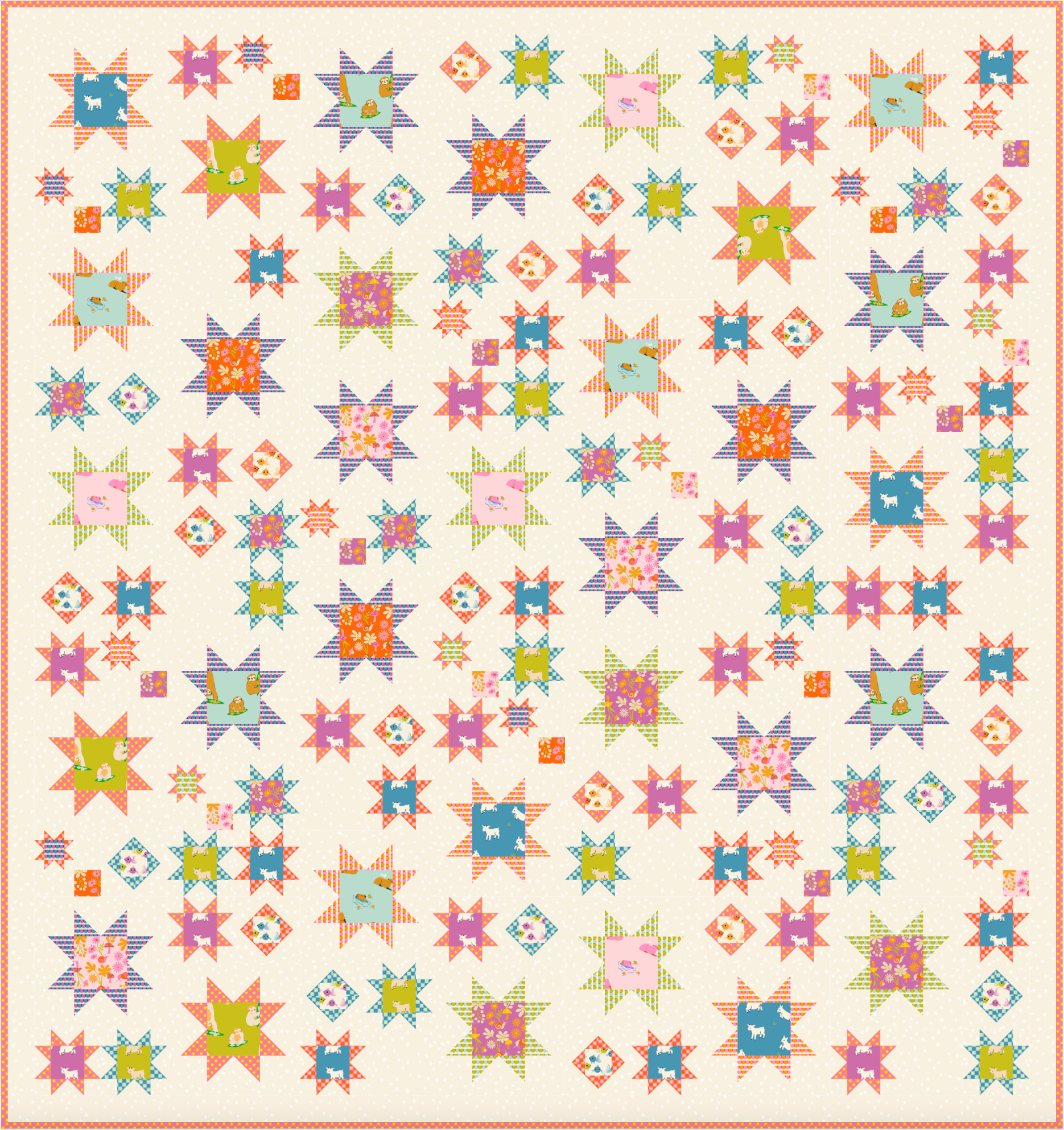 Sawtooth Sky Quilt Pattern (PDF)