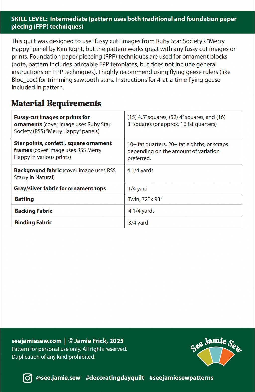 PRE-ORDER: Decorating Day "Merry Happy" Quilt Kit