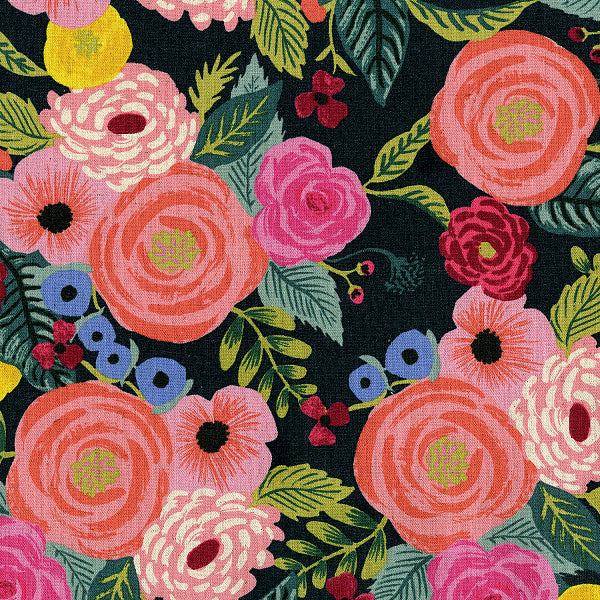 English Garden: Juliet Rose in Navy