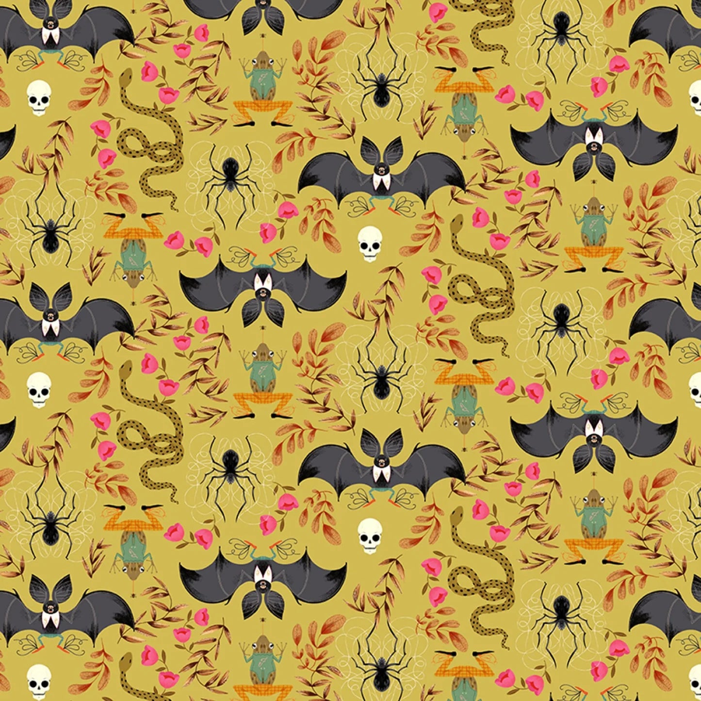 Boo: Batty in Hemp (1/2 Yard)