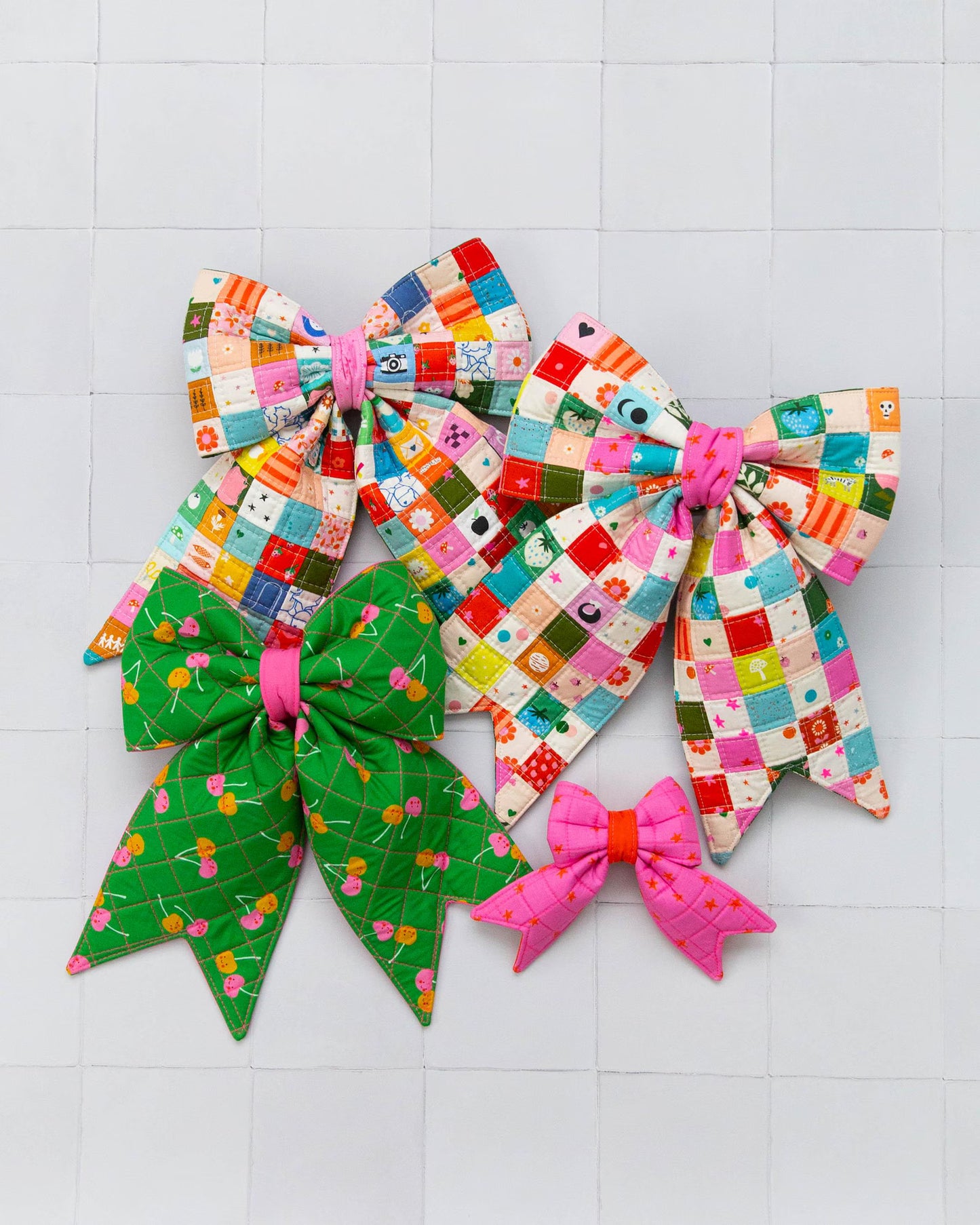 Pattern - Mini Patchwork Quilted Bows (Printed)