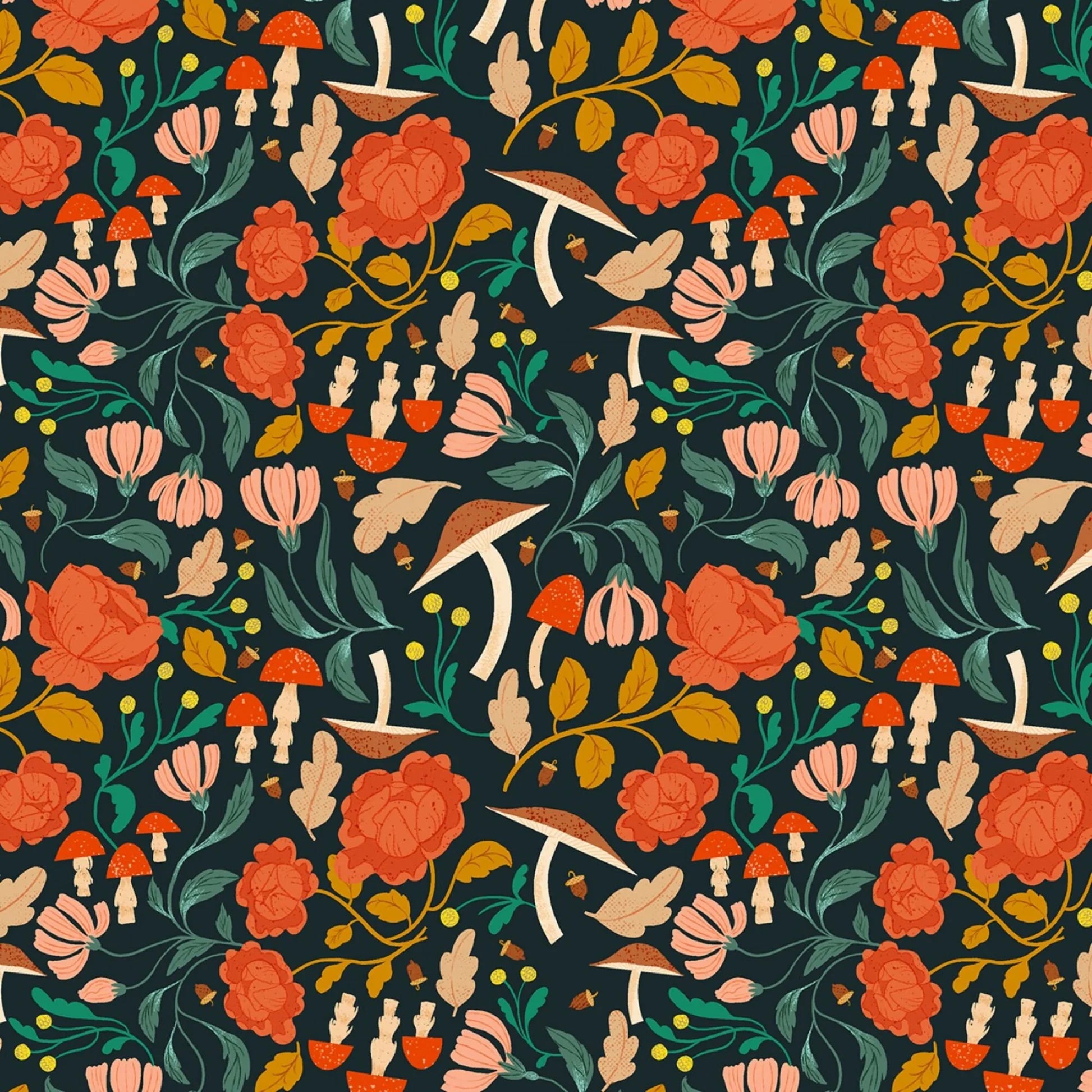 Flora & Fauna: Flora in Ink (1/4 Yard)