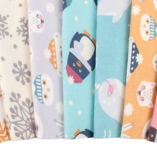 Snow Snuggles Flannel Fabric Strips